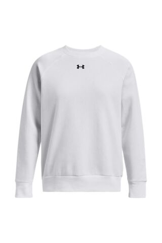 1379508 Ua Rival Fleece Crew Beyaz Kadın Sweatshirt - Under Armour