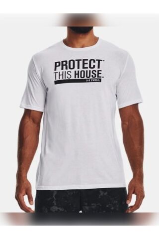 Beyaz Bisiklet Yaka T-Shirt UA PROTECT THIS HOUSE SS - 11