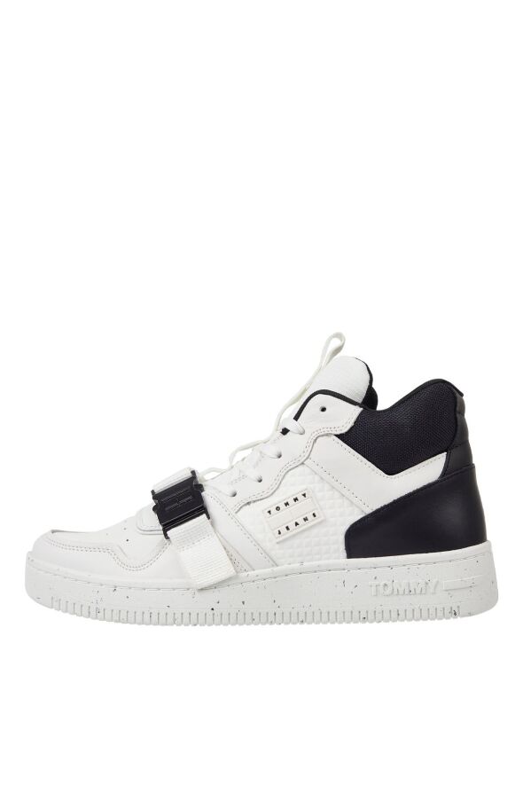 Beyaz Erkek Sneaker TJM BASKET LEATHER BUCKLE MID - 1