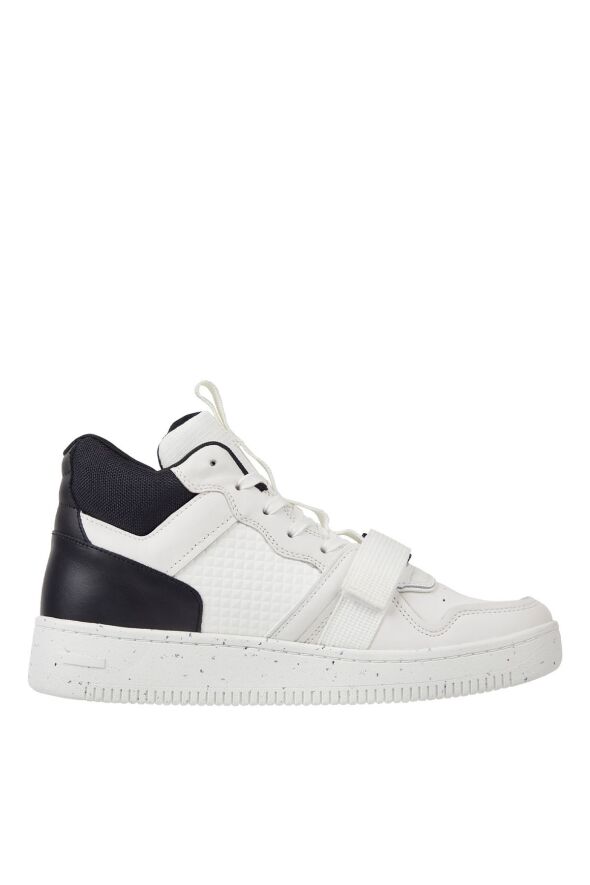 Beyaz Erkek Sneaker TJM BASKET LEATHER BUCKLE MID - 2