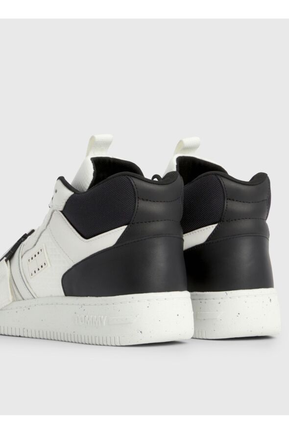 Beyaz Erkek Sneaker TJM BASKET LEATHER BUCKLE MID - 6