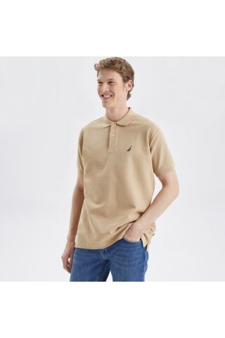 Erkek Bej Classic Fit Kısa Kollu Polo - Nautica