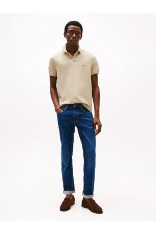 Erkek Dokuma Polo Yaka Kısa Kol Günlük Bej Polo Yaka T-Shirt MW0MW17770-RBT - 11