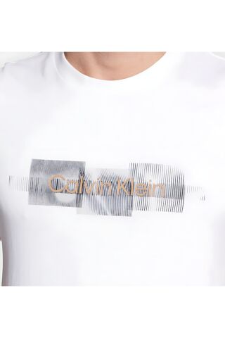 Erkek Logolu Bisiklet Yaka Kısa Kol Standart Beyaz T-Shirt K10K110799-YAF - 25