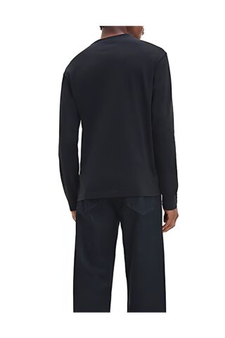Erkek Logolu Bisiklet Yaka Kısa Kol Standart Siyah T-Shirt K10K110800-BEH - Calvin Klein