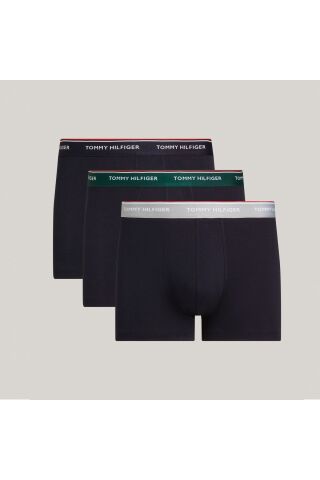 Erkek Marka Logolu Boxer Elastik Bantlı Pamuklu Günlük Kullanıma Uygun Lacivert 3lü Paket - 9