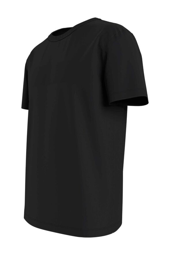 Erkek Marka Logolu Organik Pamuklu Bisiklet Yakalı Siyah T-shirt Dm0dm15379-bds - 36