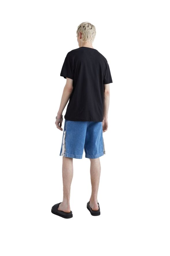 Erkek Marka Logolu Organik Pamuklu Bisiklet Yakalı Siyah T-shirt Dm0dm15379-bds - 18
