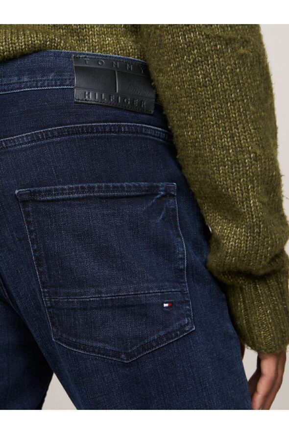 Erkek Marka Logolu Rahat Streç Denim Alçak Belli İnce Bacaklı Beş Cepli Günlük Rahat Kullanıma Uygu - 5