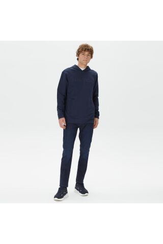 Erkek Siyah Standart Fit Sweatshirt - 58