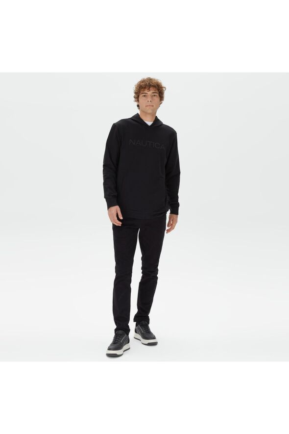 Erkek Siyah Standart Fit Sweatshirt - 14