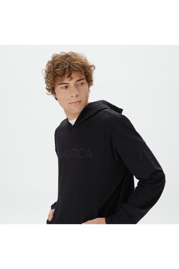 Erkek Siyah Standart Fit Sweatshirt - 13