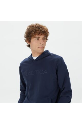 Erkek Siyah Standart Fit Sweatshirt - Nautica