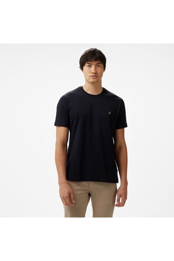 Erkek Siyah Standart Fit T-shirt - 434