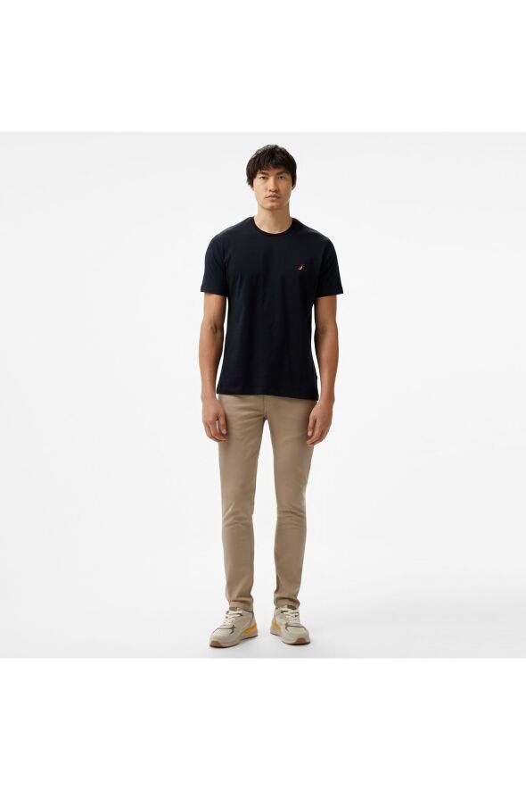 Erkek Siyah Standart Fit T-shirt - 117
