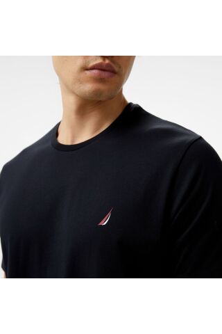 Erkek Siyah Standart Fit T-shirt - Nautica