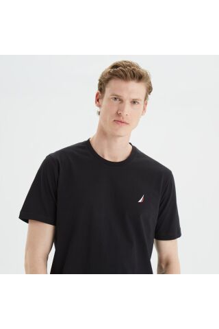 Erkek Siyah Standart Fit T-shirt - Nautica