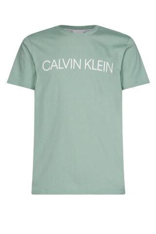 Cotton Front Logo Erkek Bisiklet Yaka T-shirtk10k103078 - Calvin Klein