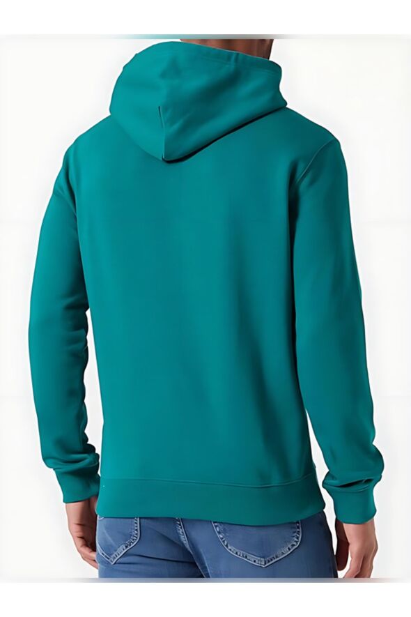 Heavy Spring Terry Kumaş Yazı Logo Kapüşonlu Sweatshirt, Erkek - 26