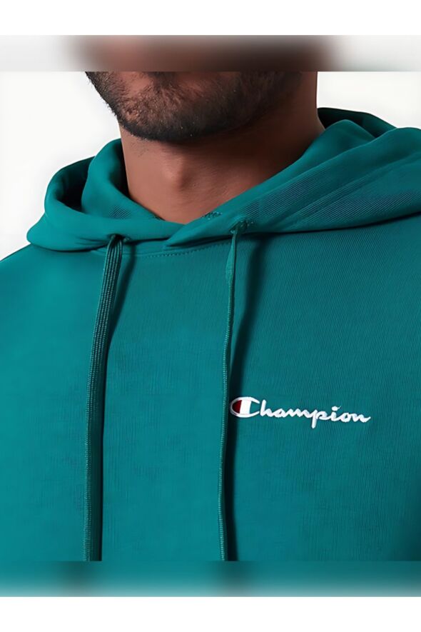 Heavy Spring Terry Kumaş Yazı Logo Kapüşonlu Sweatshirt, Erkek - 25