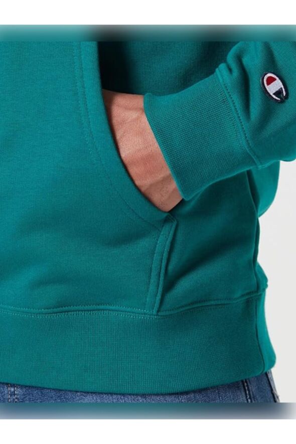 Heavy Spring Terry Kumaş Yazı Logo Kapüşonlu Sweatshirt, Erkek - 24