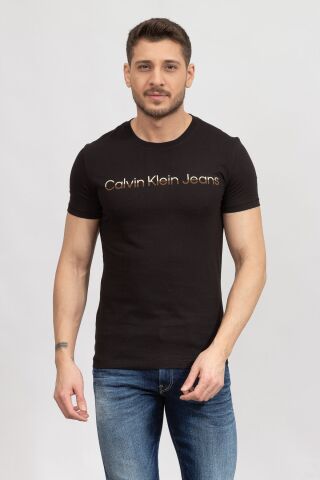 Mixed Institutional Erkek Bisiklet Yaka T-shirtj30j322511 - Calvin Klein