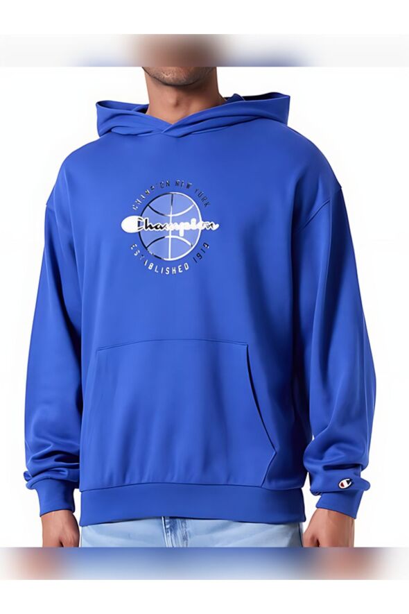 Modern Basket İnterlok Kumaş Kapüşonlu Sweatshirt, Erkek - 54