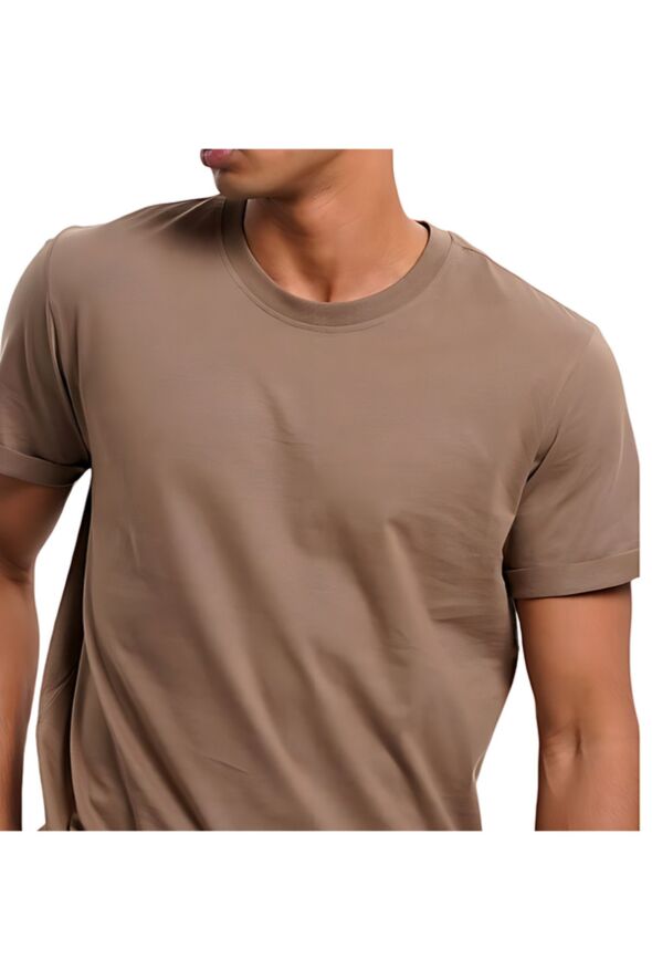Organik Pamuklu Regular Fit Bisiklet Yaka T Shirt Erkek - 30