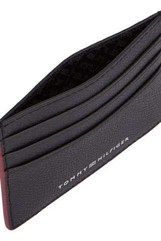 Lacivert Erkek Kartlık TH STRUC LEATHER CC HOLDER - Tommy Hilfiger