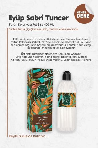 Tütün Kolonyası Pet Şişe 400 Ml - Eyüp Sabri Tuncer