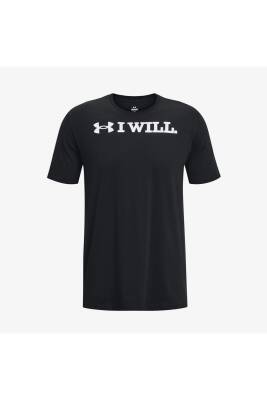 I Wll Erkek Siyah Günlük T-shirt - 148