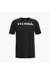 I Wll Erkek Siyah Günlük T-shirt - 153
