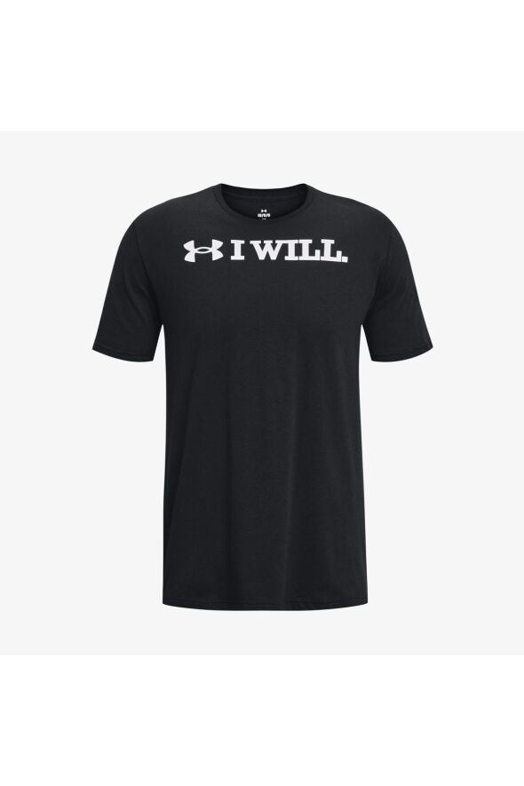 I Wll Erkek Siyah Günlük T-shirt - 220