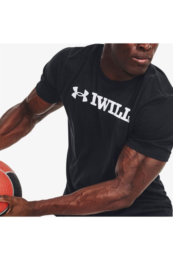 I Wll Erkek Siyah Günlük T-shirt - 82