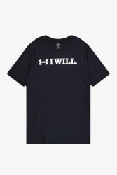 I Wll Erkek Siyah Günlük T-shirt - 127