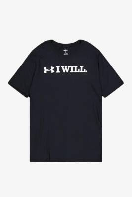 I Wll Erkek Siyah Günlük T-shirt - 127